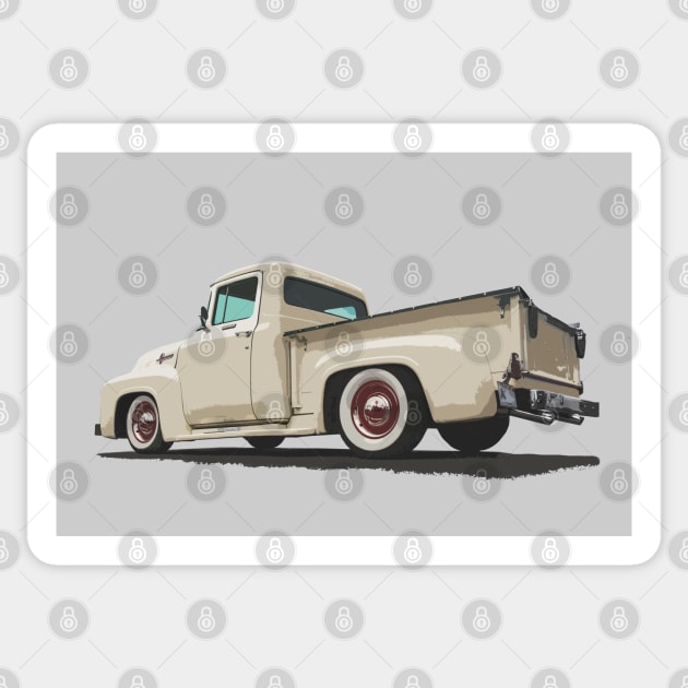 1956 Ford F1 - stylized Sticker by mal_photography